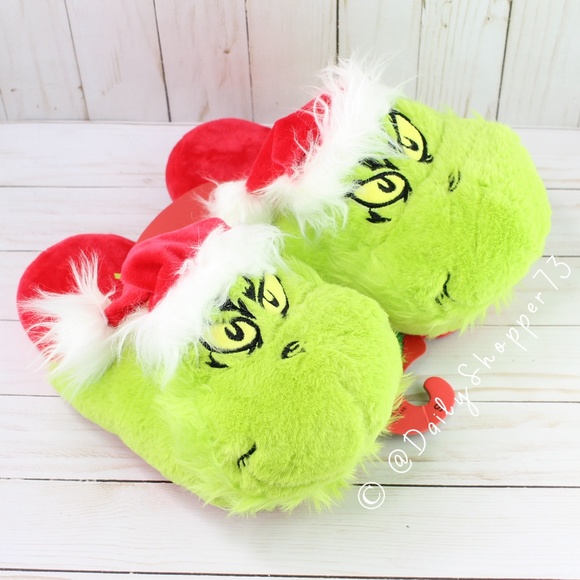 grinch slippers mens